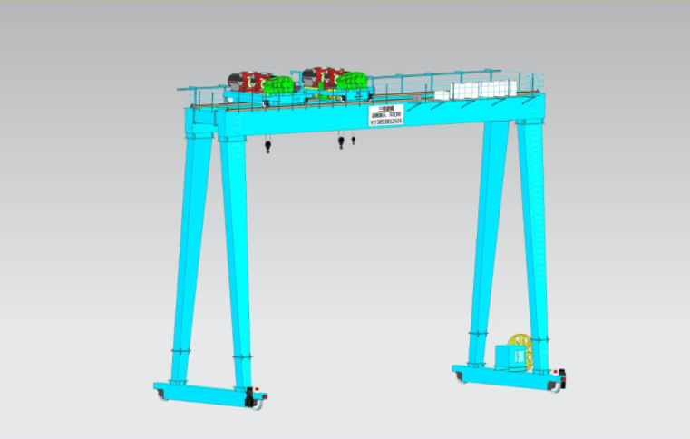 玉柏三维设计出门式起重机模型